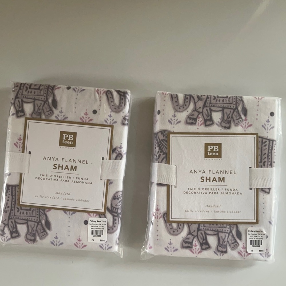 2 Pottery Barn Teen Flannel Pillowcases
